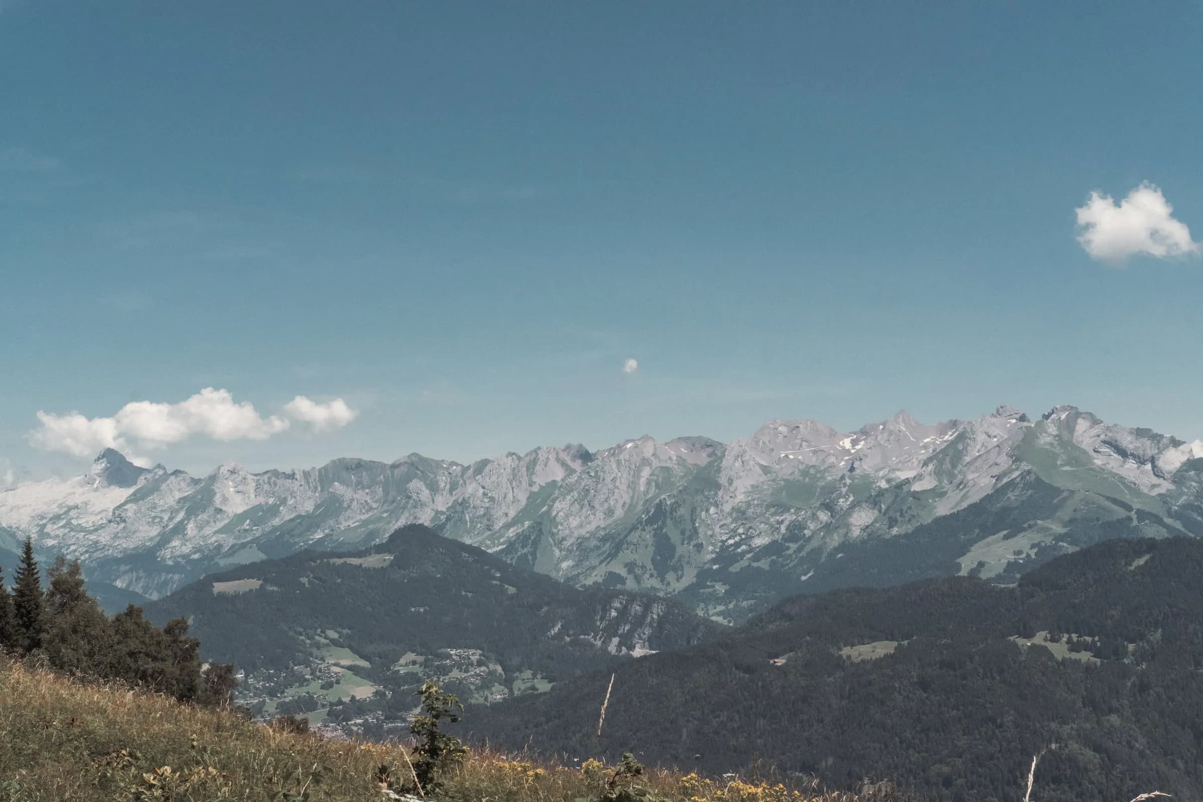 Panorama sur la chaîne des Aravis